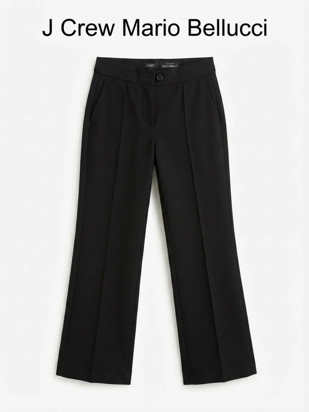 J. Crew Mario Bellucci Black Tailored Wide-Leg Pants Size 4 0177